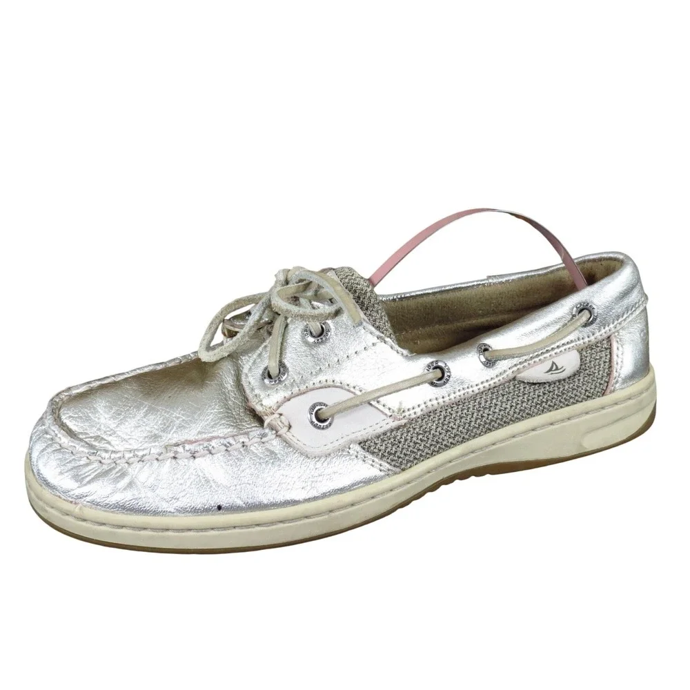 Sperry Top-Sider Angelfish Women Boat‎ Shoe Size 7 Casual Gold Metallic Leather